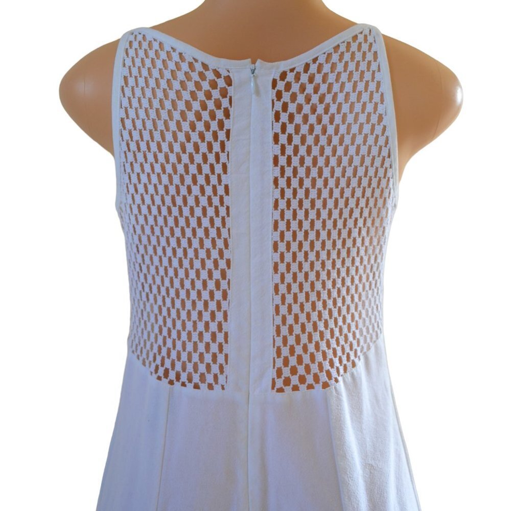 Cuco Mexico Class White Ivory Mesh Dress Spaghetti Straps Cotton Size M - L NWOT - Picture 7 of 13